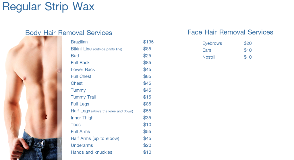 Regular Strip Wax2018 male